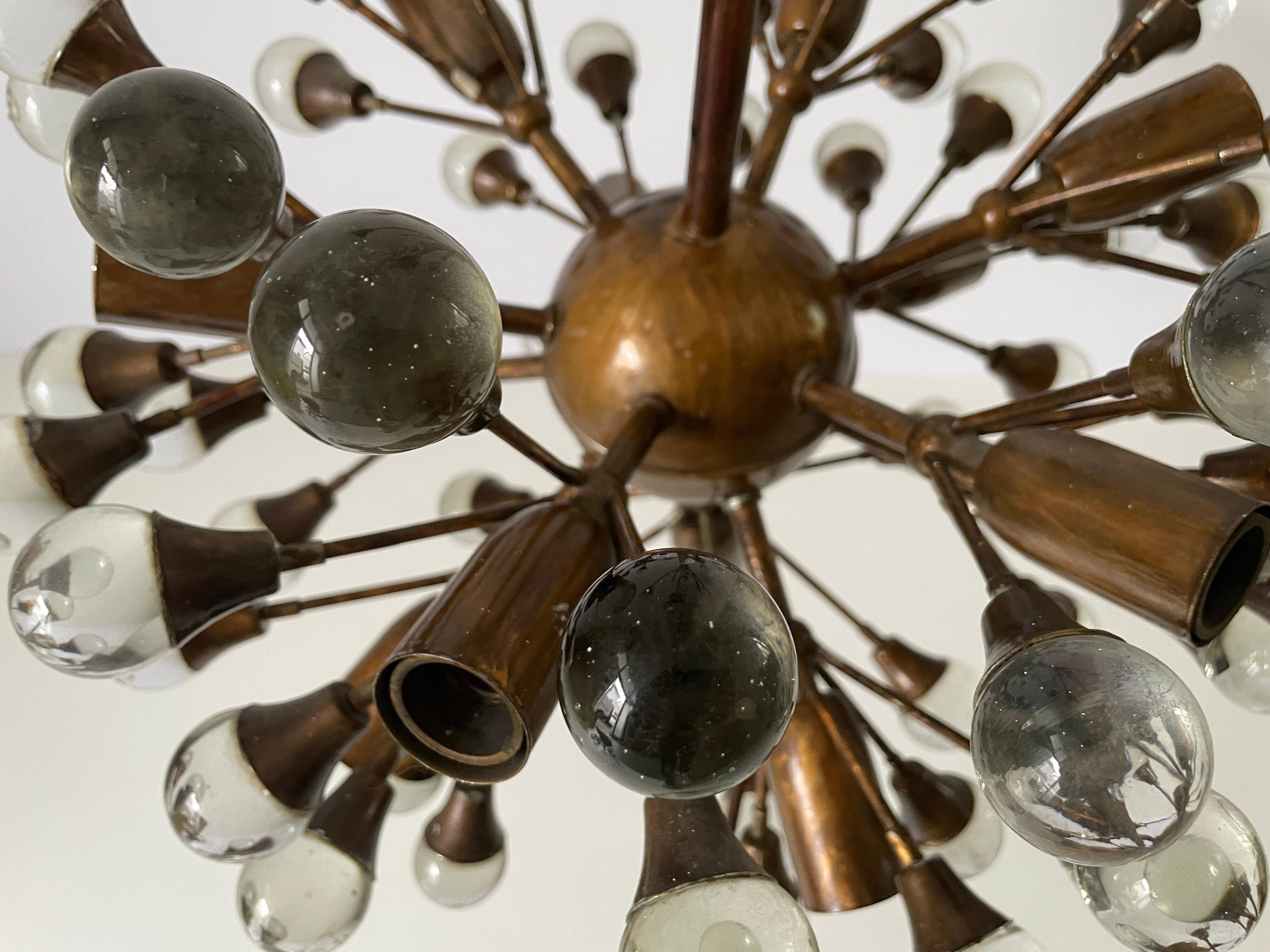 Atomic chandelier by Vereinigte Werkstätten München, 1950s, Germany