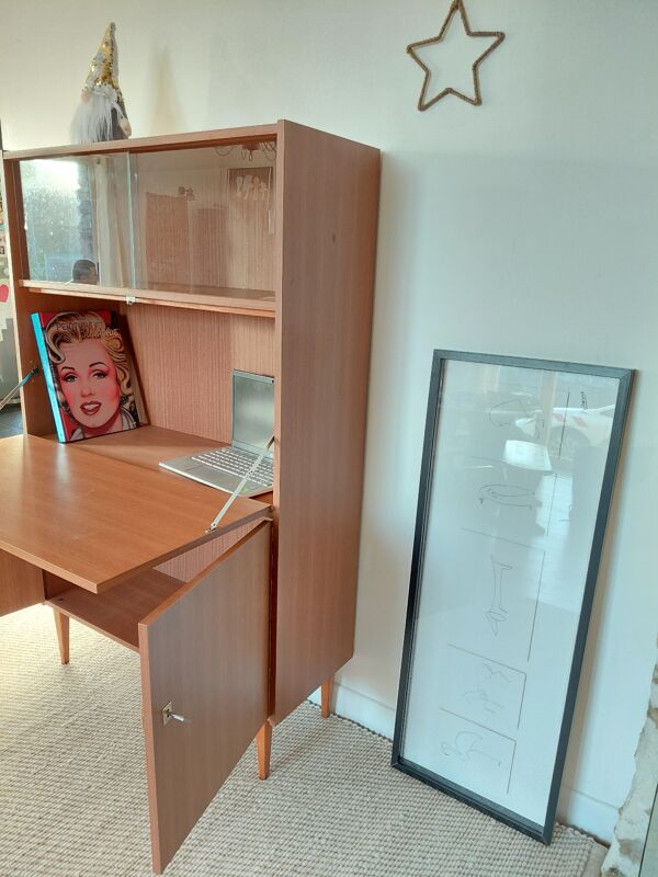Meuble secrétaire scandinave, années 60