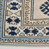 6x7 Navy Blue Cream Oriental Persian Rug, 178x225Cm