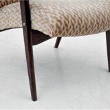 Two beige vintage armchairs, Jaroslav Šmídek for Jitona, Czechoslovakia, 1960s