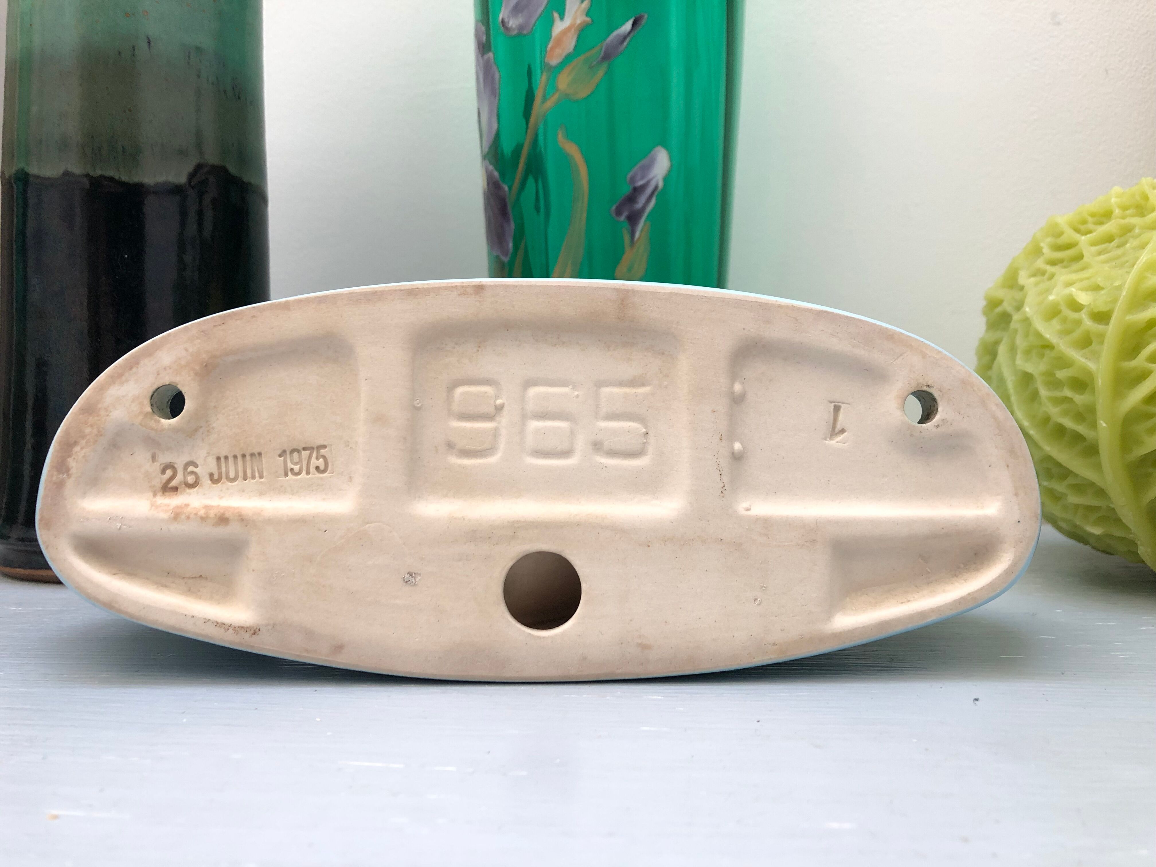 Sky blue soap dish vintage 70s