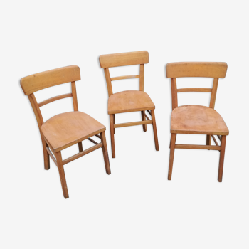 Set de 3 chaises bistrot