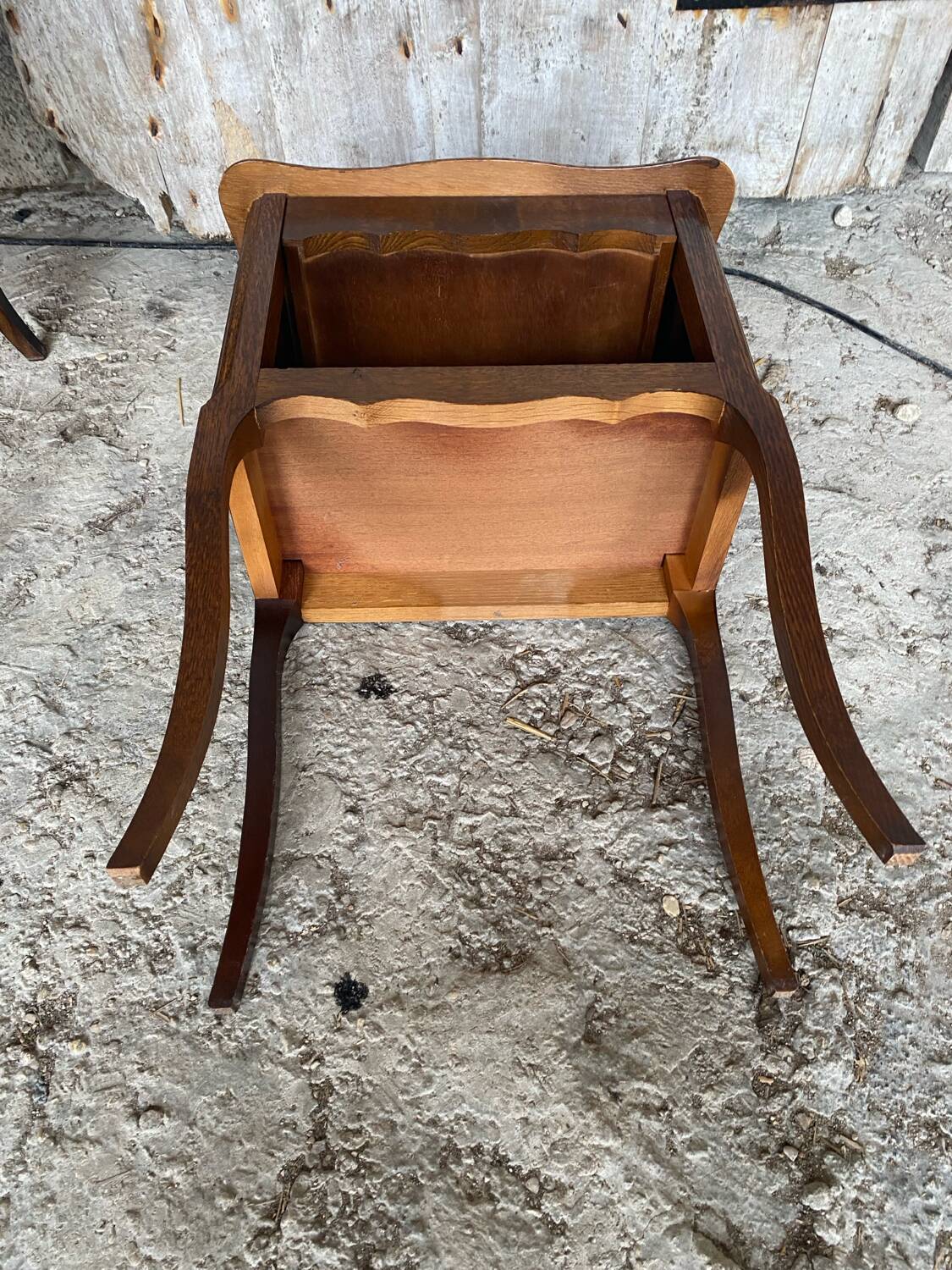 Louis XV Style Nightstand with Drawer + Vintage Case #D50