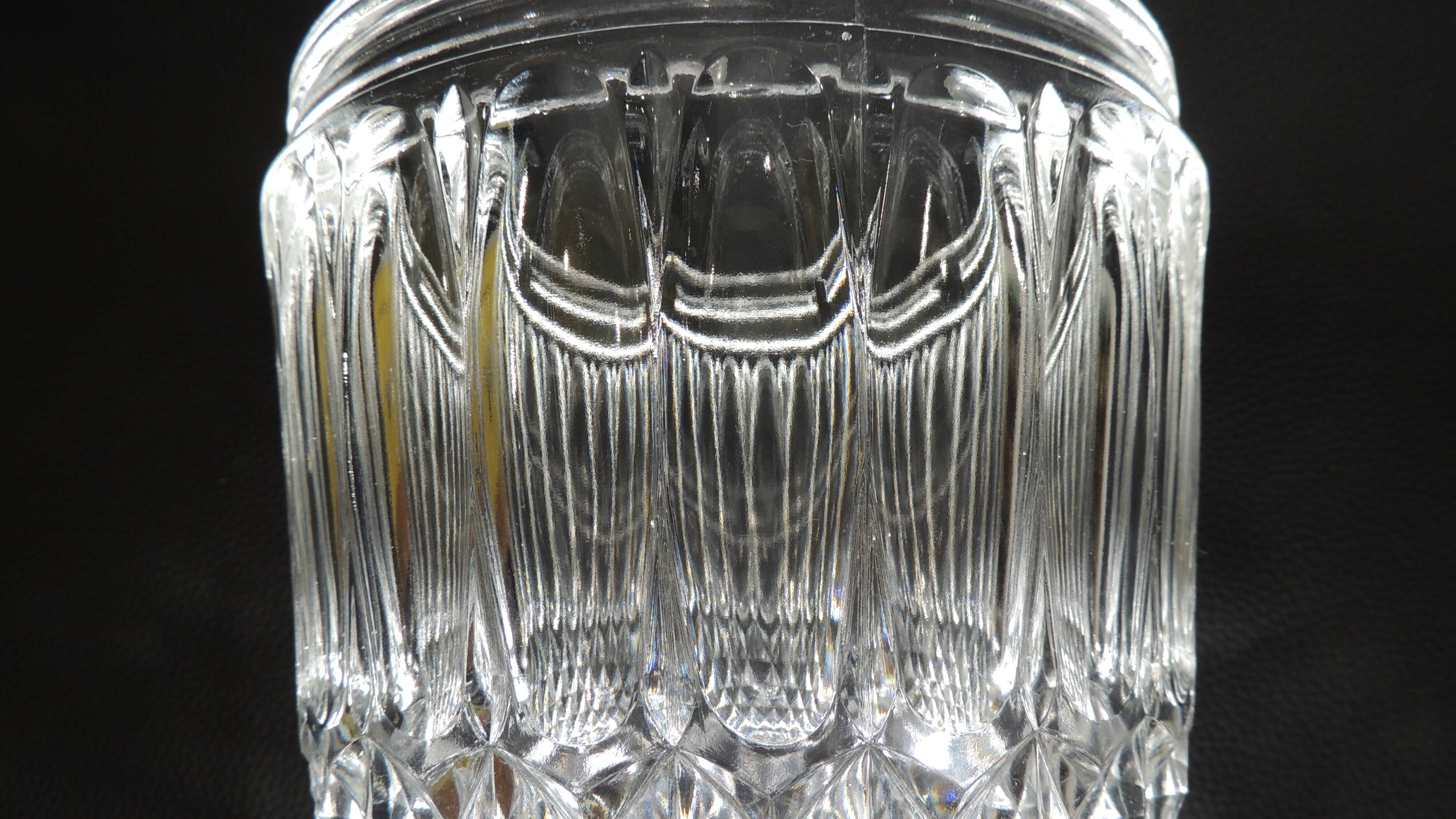 Vase / Bucket with champagne molded glass / vintage
