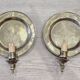 Set of 2 vintage wall sconces Ari KV 1500 – patinated bronze – Ø 25 cm