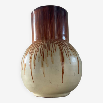 Vintage glazed terracotta vase