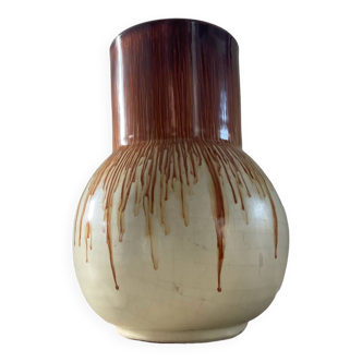 Vintage glazed terracotta vase