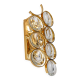 Golden brass and crystal wall light by Palwa, Germany, 1960s.