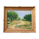 Landscape to the woman sitting in the grass of Paul Alex Deschmacker