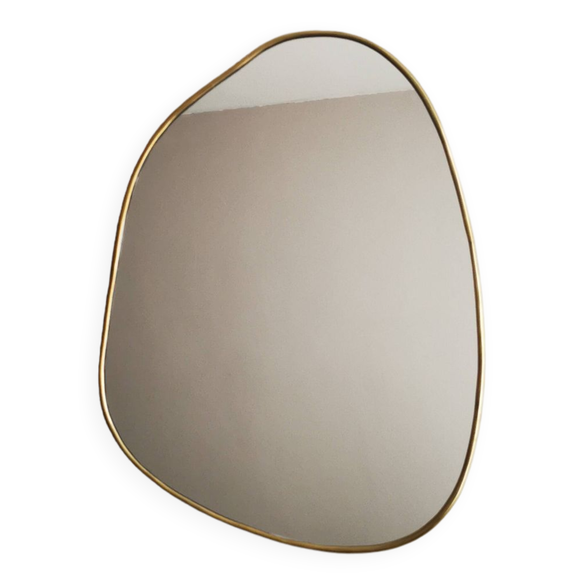 Gilded brass mirror 51 cm