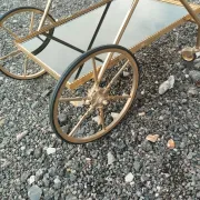 Vintage antique golden metal dessert stand