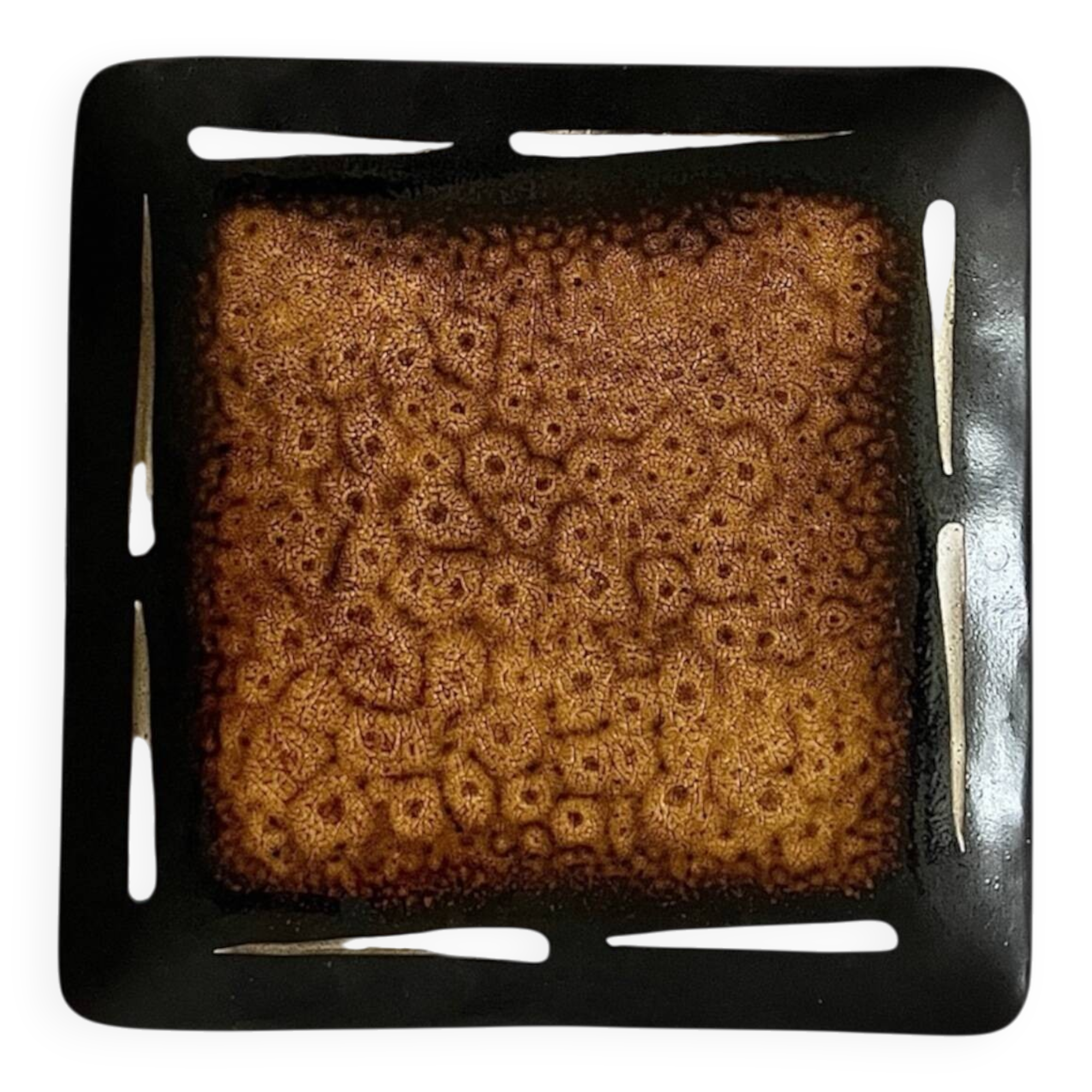 Vallauris-style glazed ceramic trinket dish, 1970