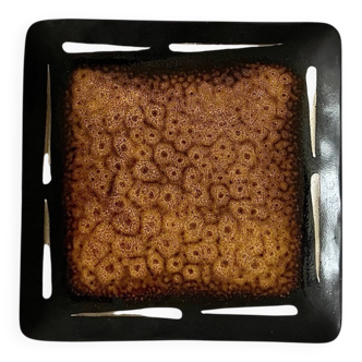 Vallauris-style glazed ceramic trinket dish, 1970