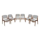 Chaises de salle à manger Ella en teck du milieu du siècle par Arne Vodder pour Vamo Sønderborg, Danemark, années 1960, ensemble de 6.