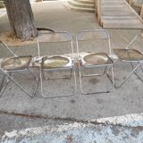 Set of 4 Plia chairs by Giancarlo Piretti for Castelli