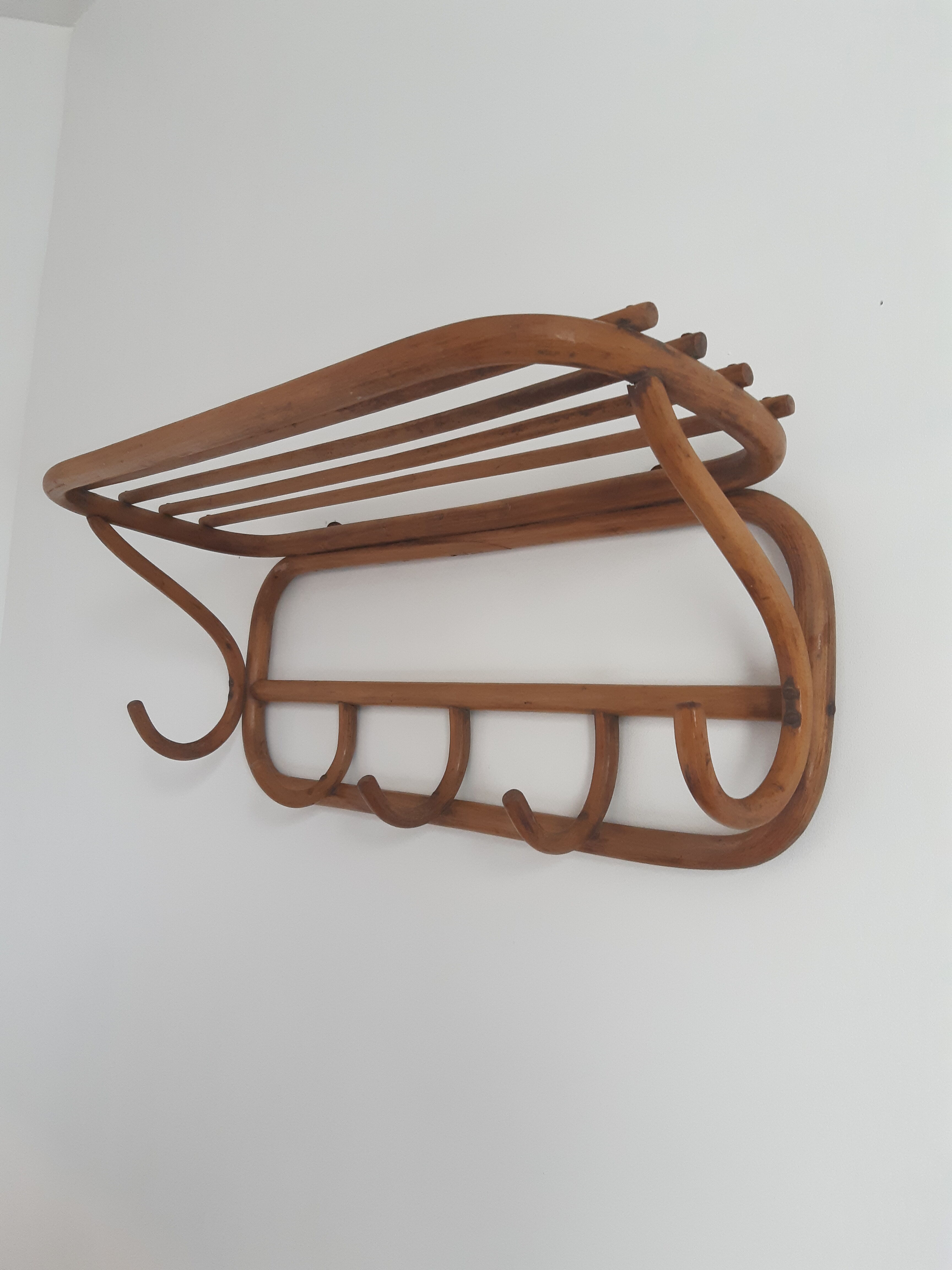 Vintage wooden coat rack