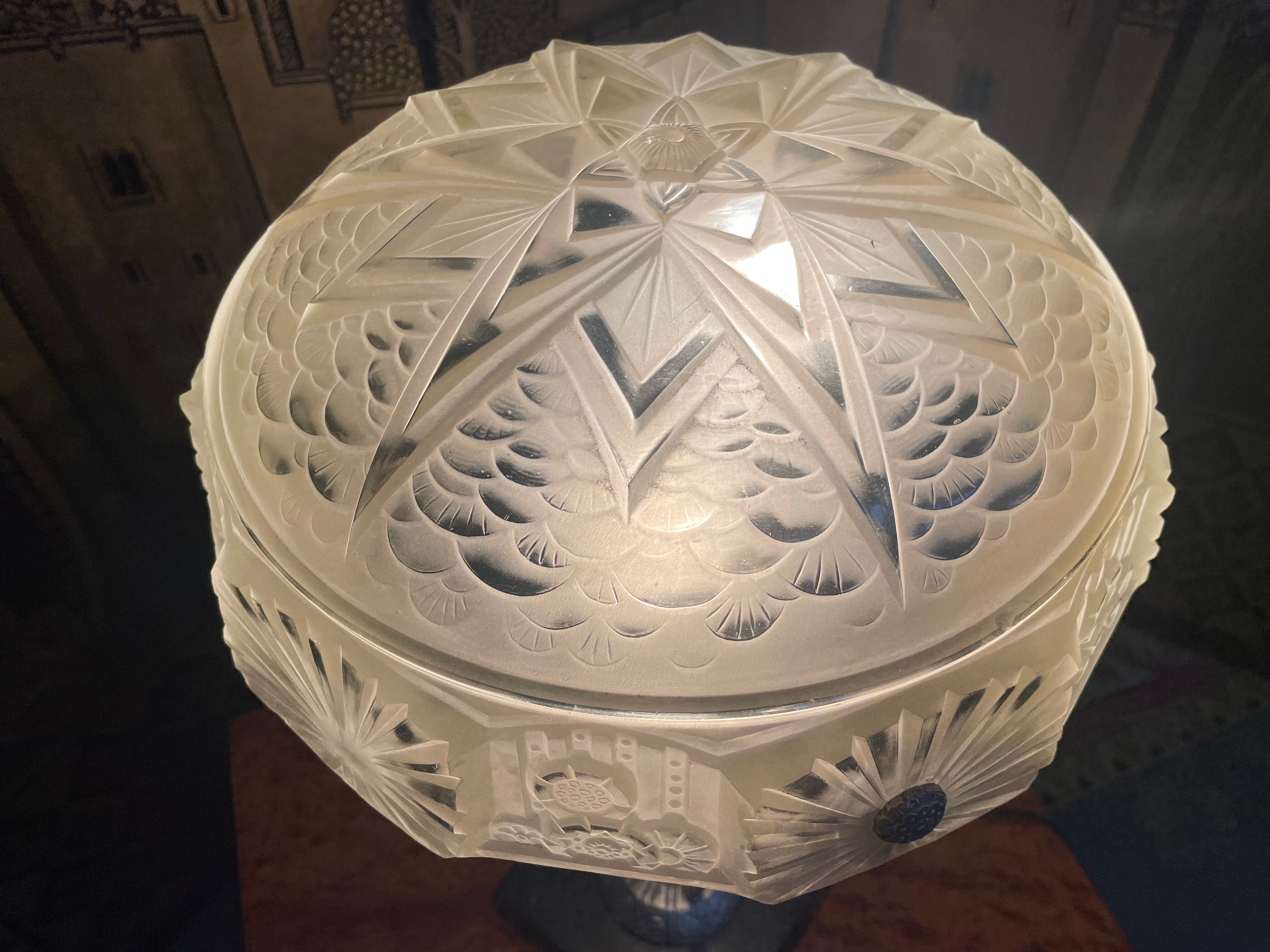 Art Deco period lamp signed Muller