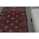 1970s Vintage Turkish Handmade Wool & Cotton Pink Runner Rug 84x392
