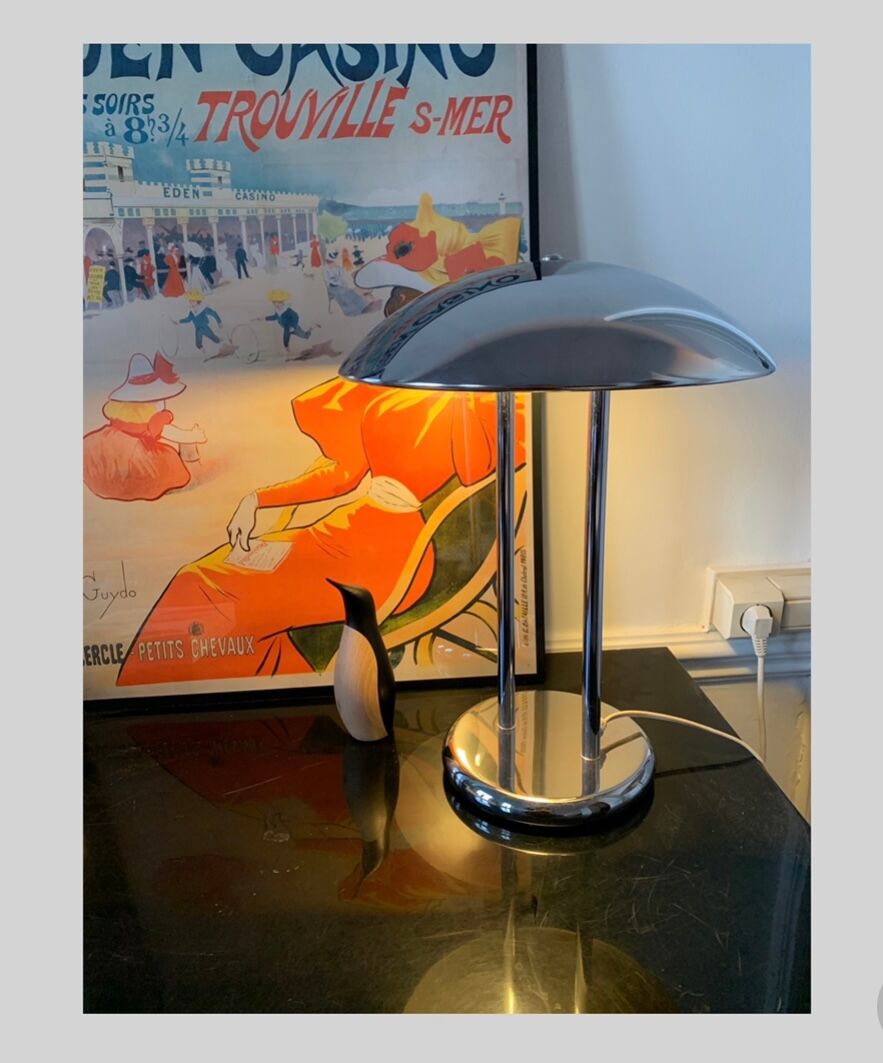 Chrome mushroom lamp by Robert Sonneman for Ikea – 1980