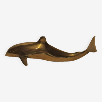 Brass dolphin paperweight