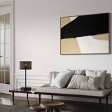 Large abstract painting BW1 100x73cm