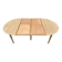 Round dining table with extendable leaves, Louis Philippe style, stripped in raw oak.
