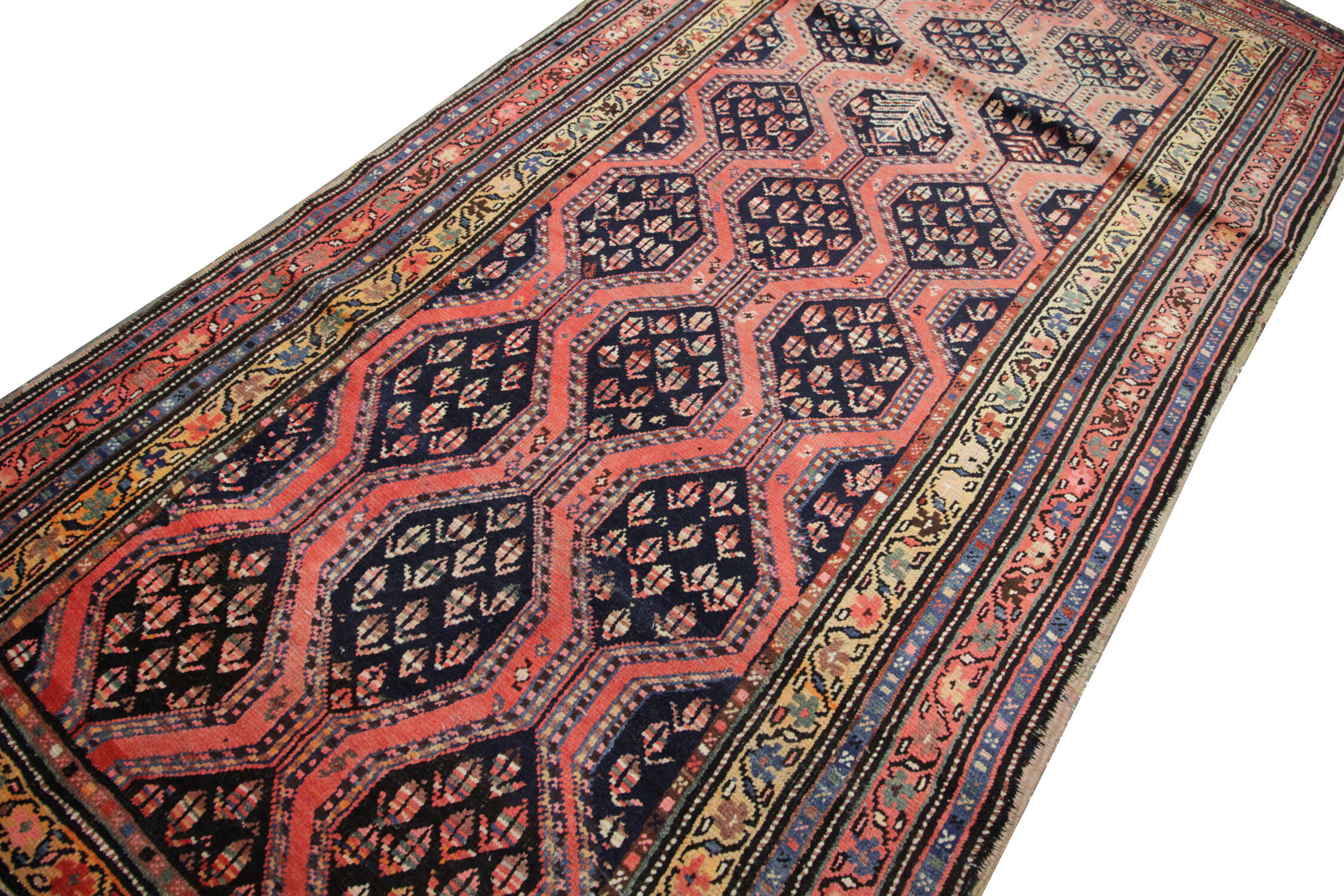 Rare caucasian antique rug, handwoven  karabagh rug- 230x107cm