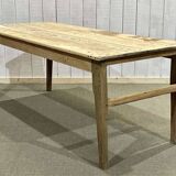 19th century farmhouse table in raw fir and chestnut