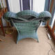 Fauteuil en rotin vert