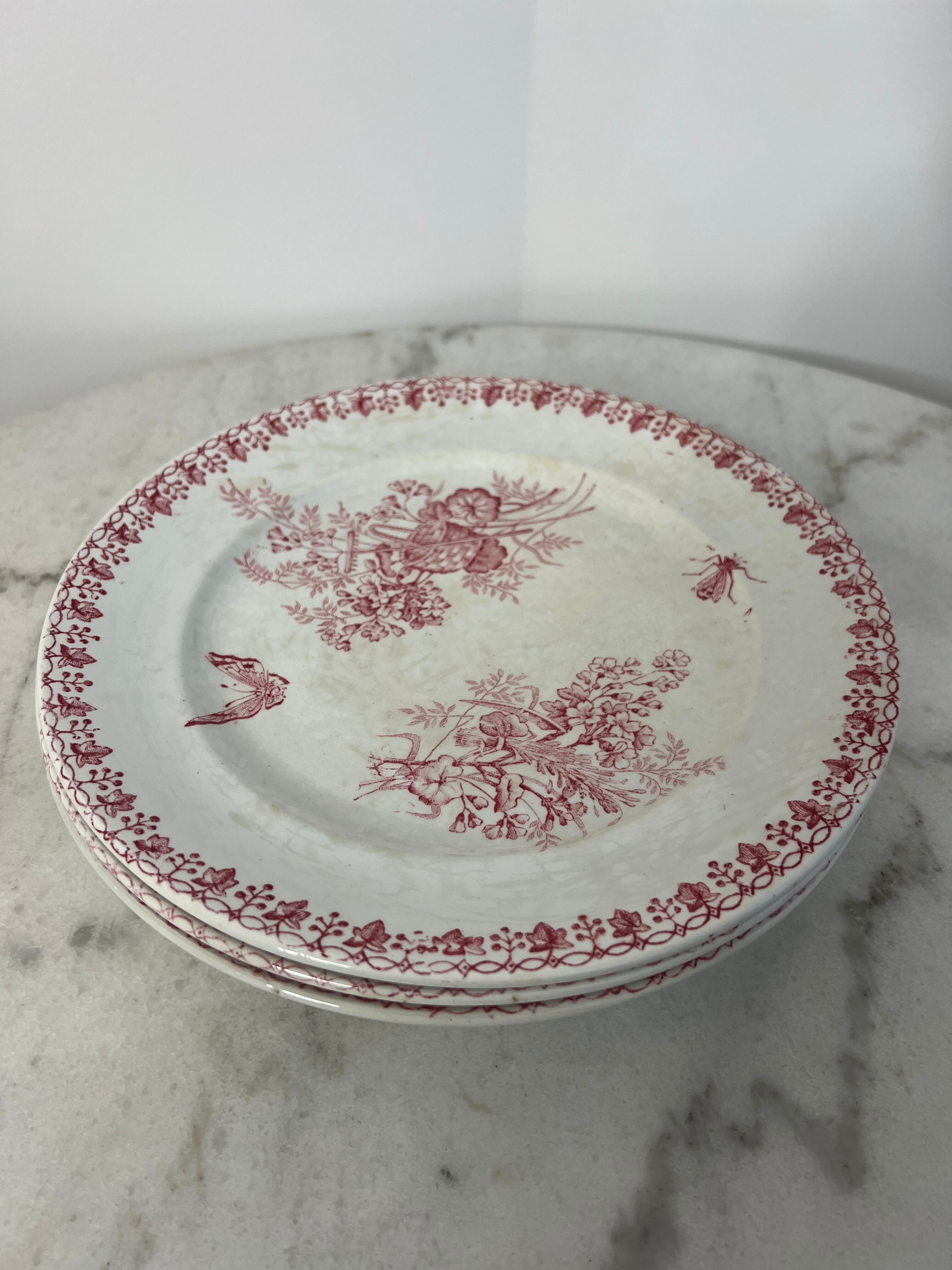 Lot de 4 assiettes plates Onnaing Moisson