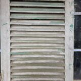 Old fir shuttered door