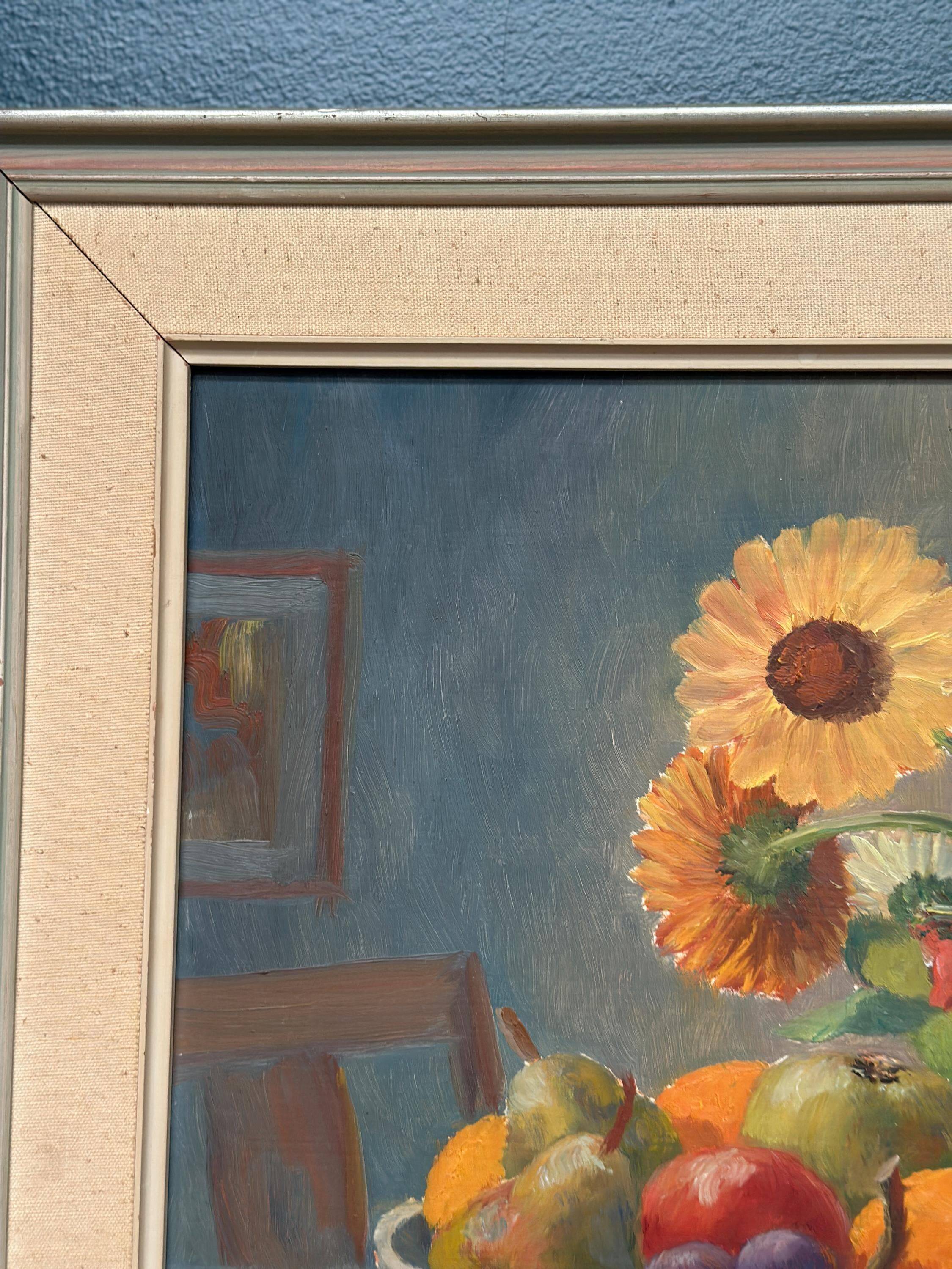 Huile sur toile suédoise – « Nature morte » par K. Eliasson