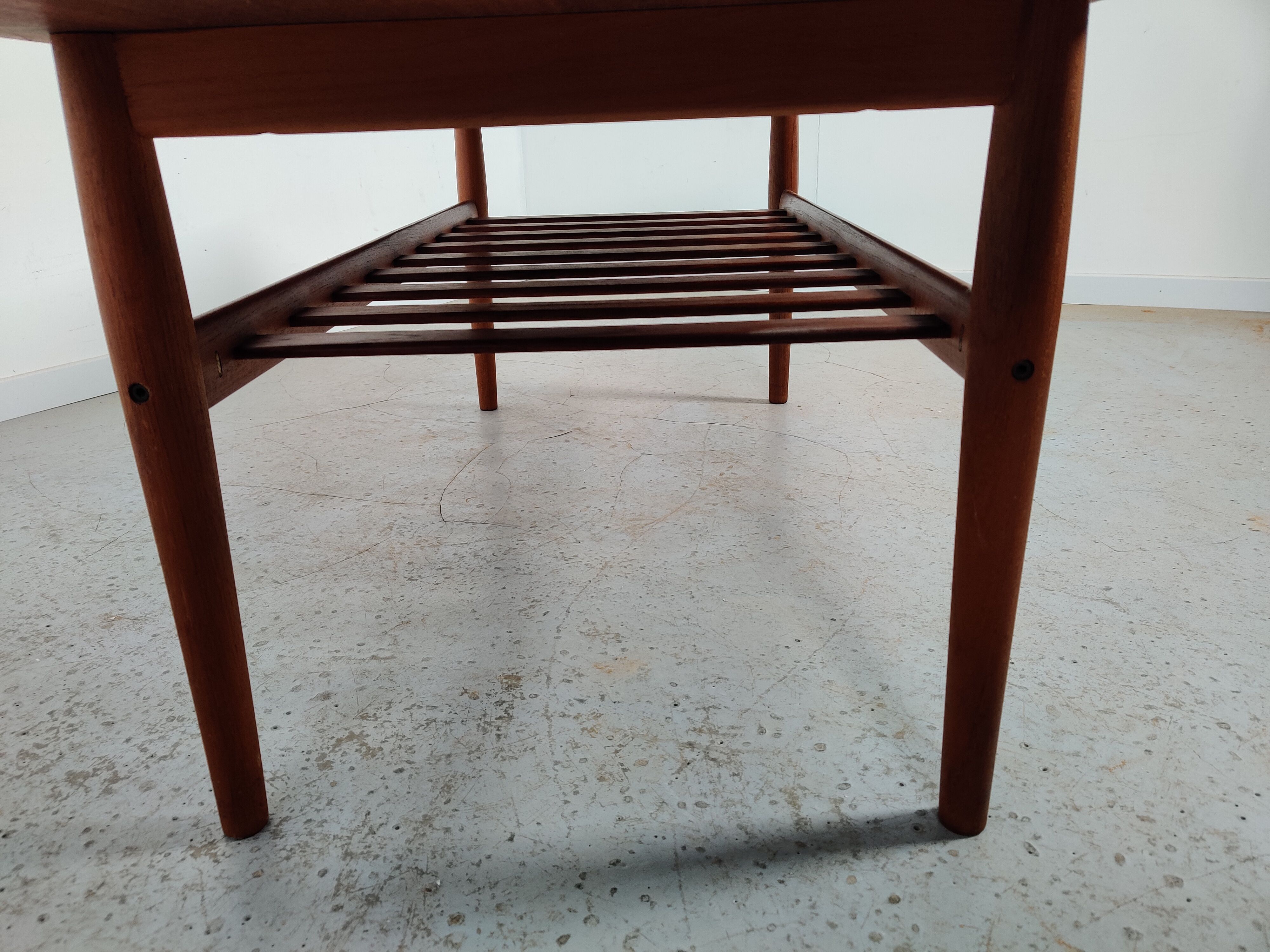 Scandinavian coffee table in Grete Jalk teak for Glostrup, Denmark 60s