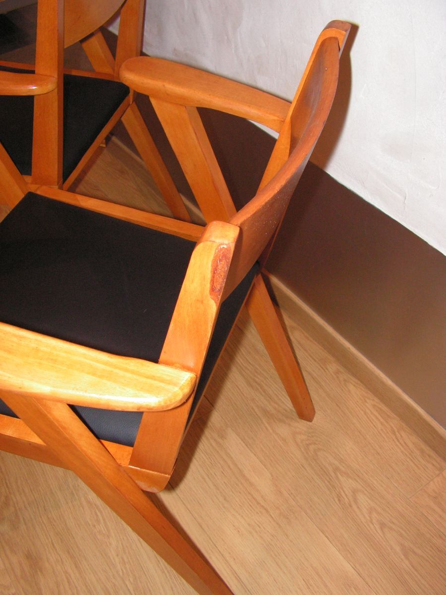 Pair of vintage bridge armchairs