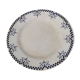 Checkerboard dessert plate - Creil and Montereau