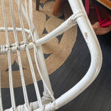 Fauteuil rotin blanc