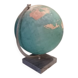 Vintage illuminated glass globe world map - 1940s