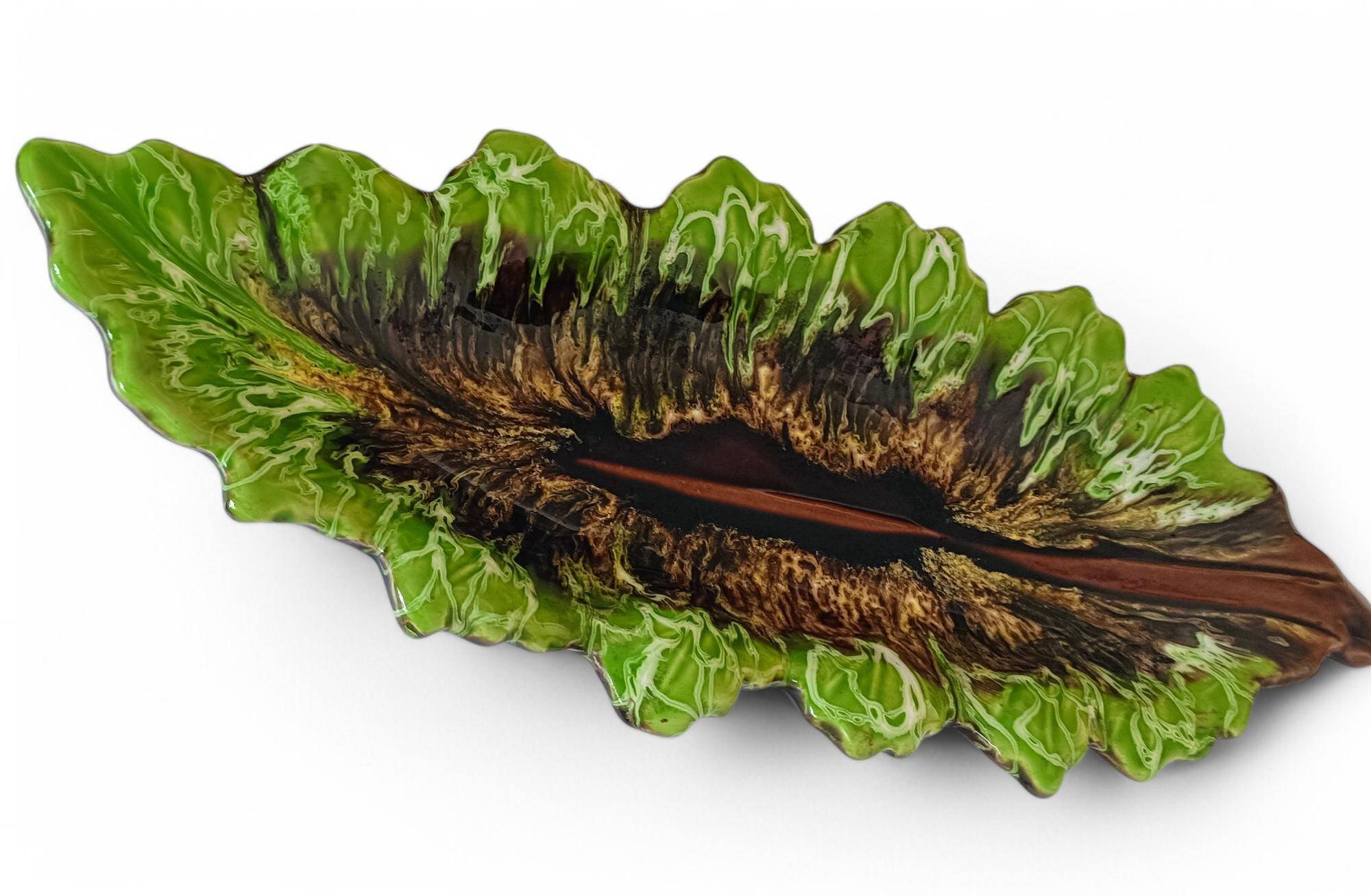 Mid-Century Majolica Centerpiece by Vallauris, Handmade, 1950s France