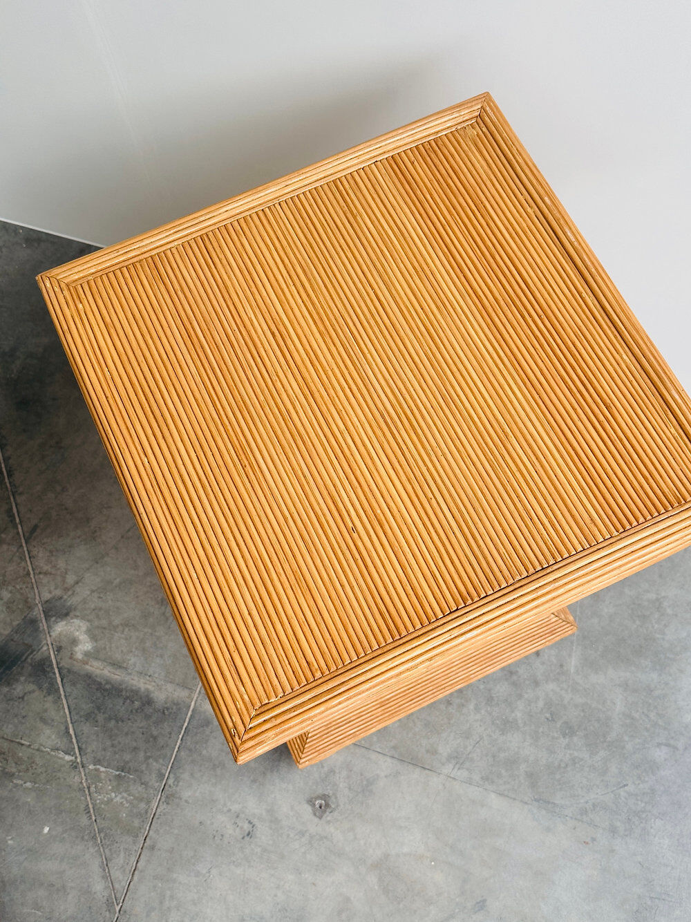 French split bamboo pedestal / plinth, 1970s