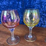 Murano: Vintage wine glasses series with twisted stem