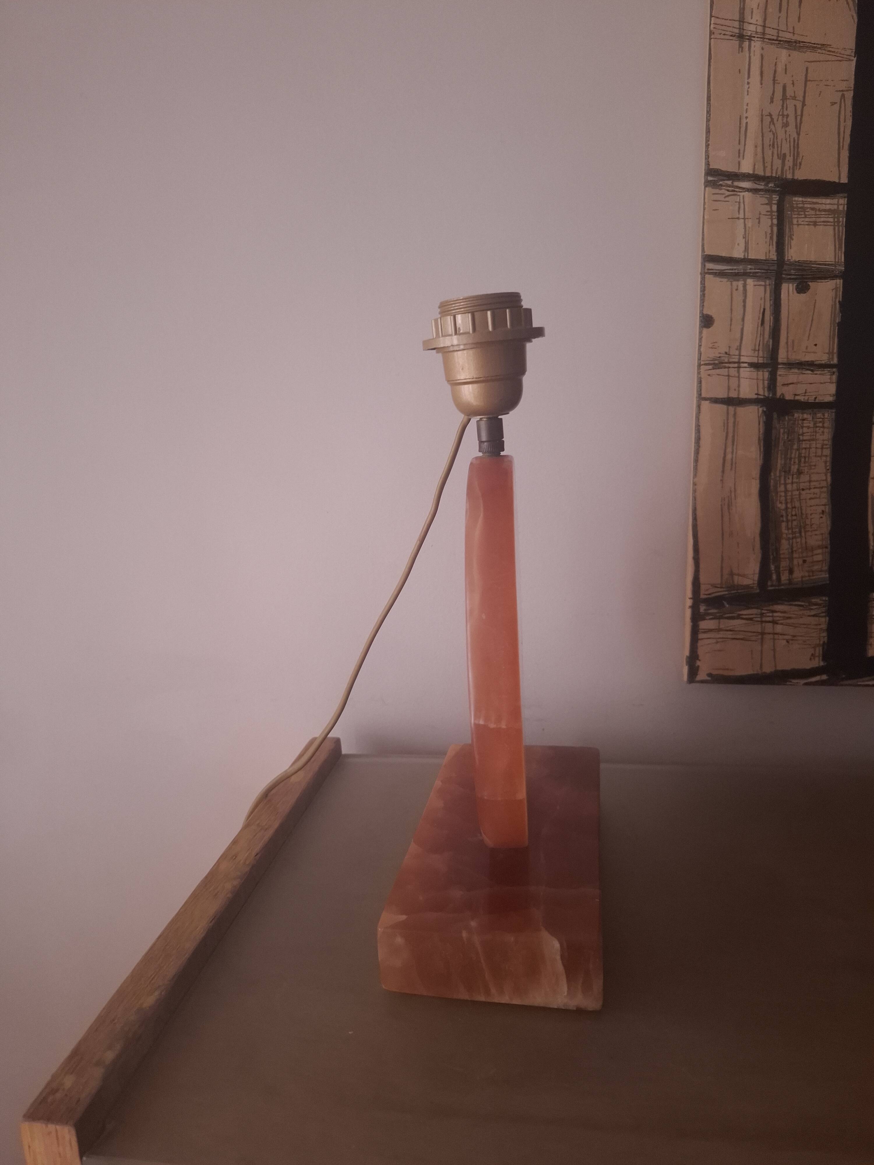 Pied de lampe en onyx, années 80