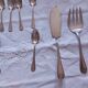 Cutlery in silvered metal, goldsmith Mondial