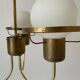 Suspended lamp with 3 glass balls and brass frame, Germany, 1960s