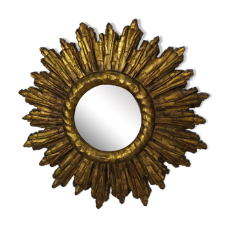 50s golden terracotta mirror 50cm