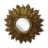 Miroir soleil Années 50 Terre cuite dorée Diamètre 50 cm