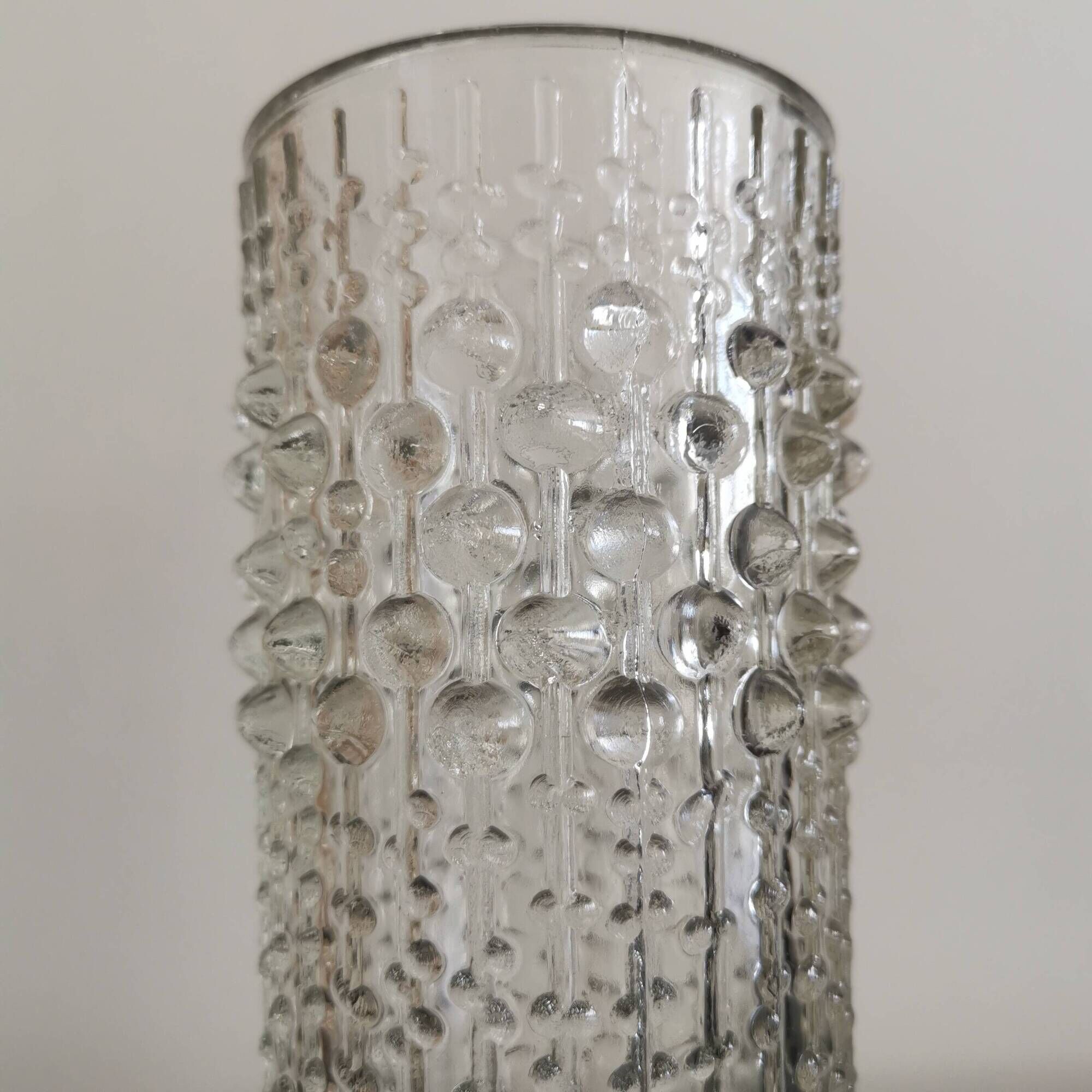 Art Deco vase in Czech glass Heřmanova Hut "Sklo union" 70'S