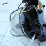 Wall lamp porthole lamp bakelite and glass with grid