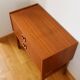 Bedside table, small Scandinavian chest of drawers, 1960, teak.