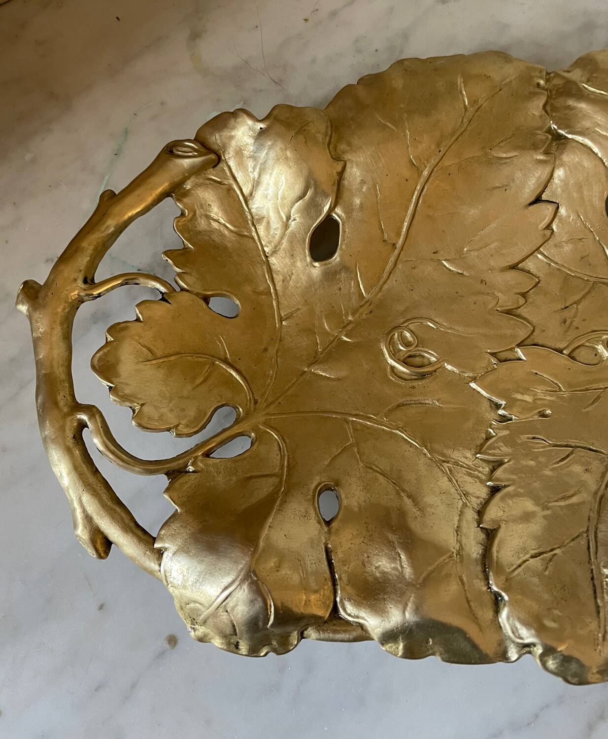 Solid brass fruit bowl