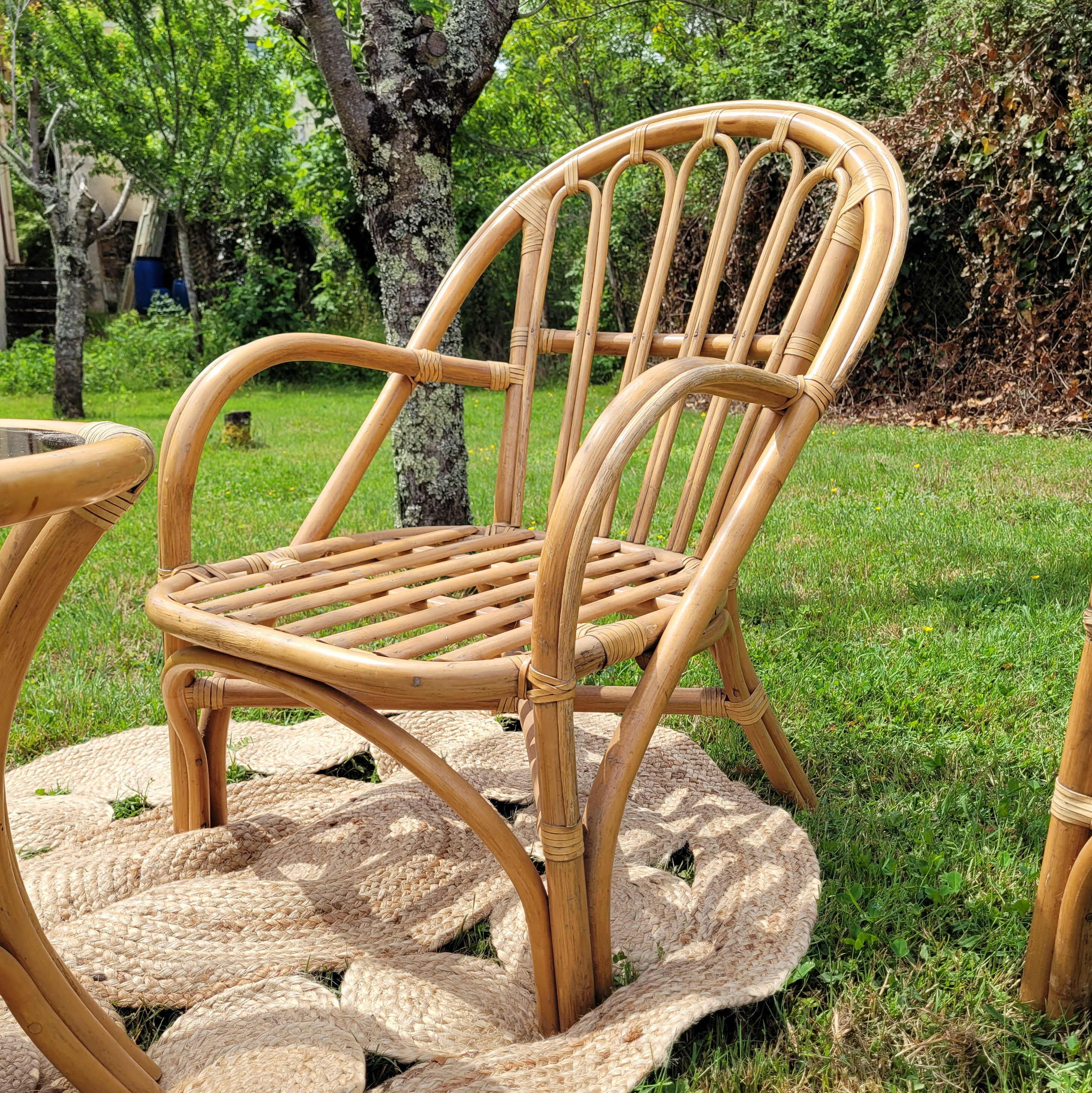 Vintage rattan garden furniture